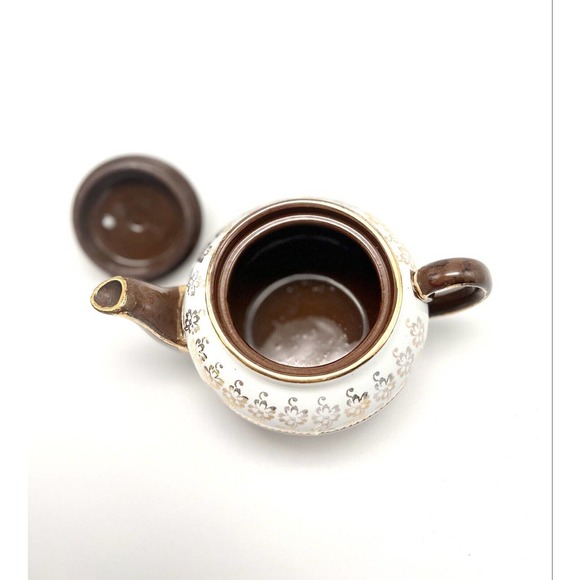 Sadler Tea Pot Set Of 3 Vintage English Pot With Floral Motif Pink Green Blue - Picture 4 of 11